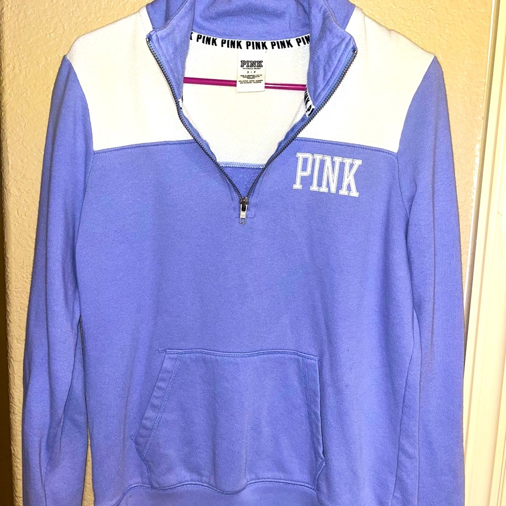 PINK BRAND: Varsity, Half-Zip, Purple Pullover